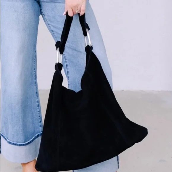 Free People Bobbi Suede Slouchy Tote Bag❤️ NWOT - Picture 3 of 7